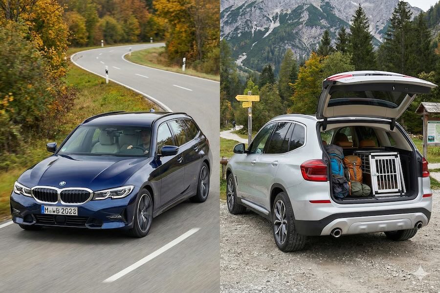 Two European cars featured, one an SUV and one a wagon.